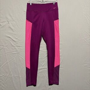 Nike Magenta and Hot Pink Therma Fit Leggings